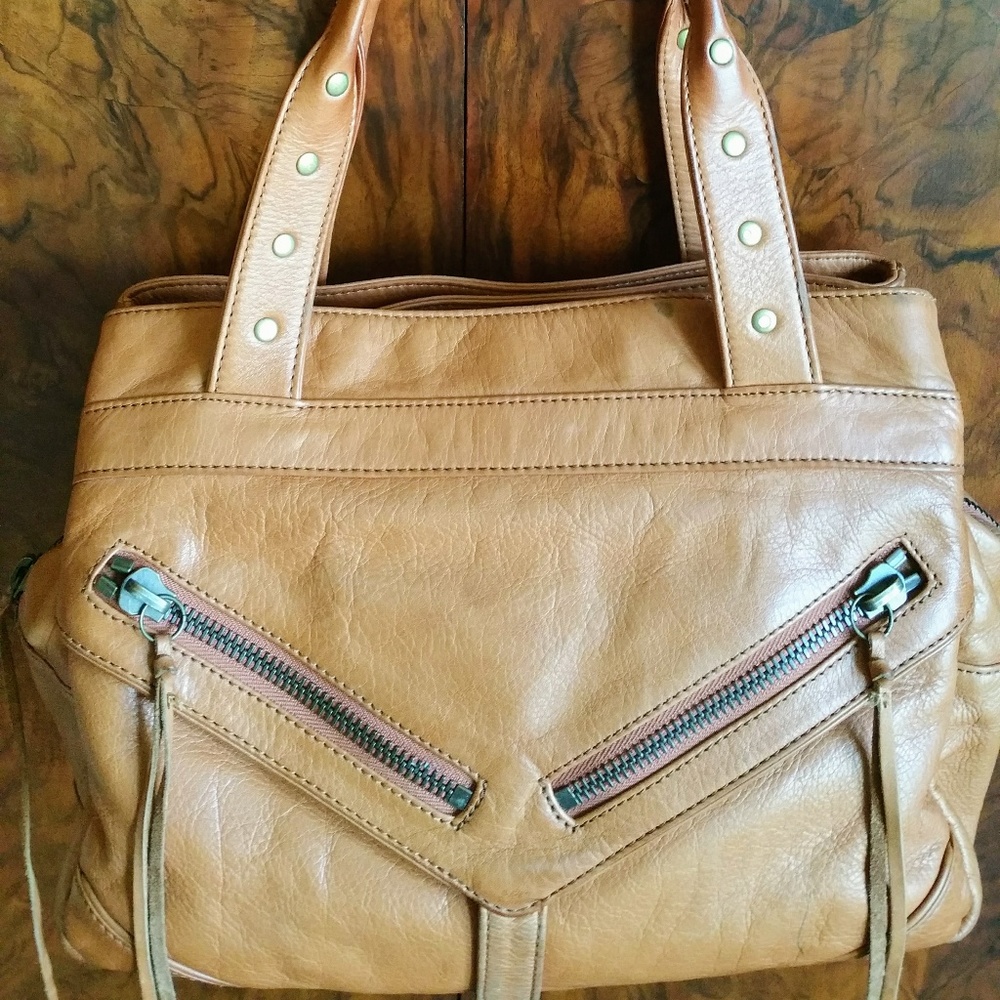 Botkier's iconic Trigger bag in caramel leather
